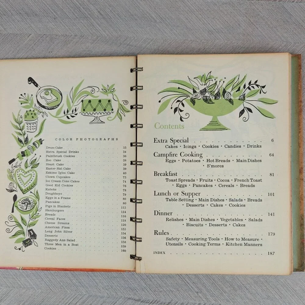Vintage Betty Crocker Cookbook for Boys and Girls First Edition 1957